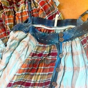 Free People | Plaid Maxi Dress